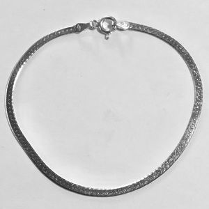 .925 Sterling Silver Herringbone Bracelet